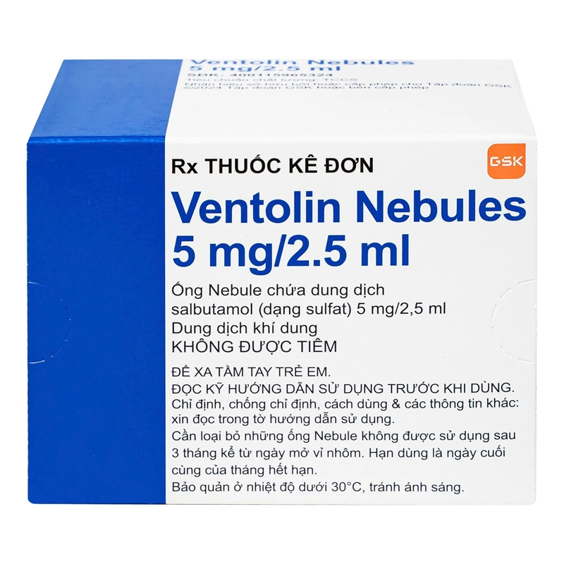 Dung dịch khí dung Ventolin Nebules 5mg trị hen suyễn (20 ống x 2.5ml) - 2